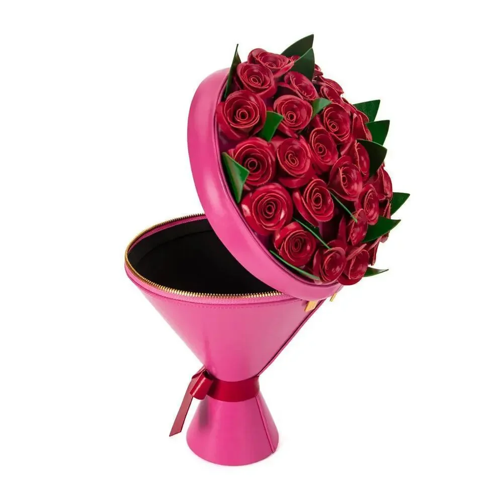 Brandon Blackwood BOUQUET CLUTCH
PINK W/ RED ROSES - Picture 1 of 11